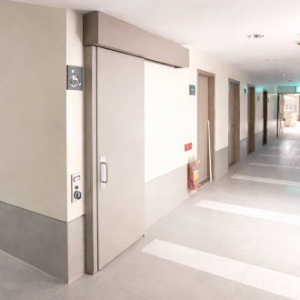 鋼製 防火遮煙橫拉門